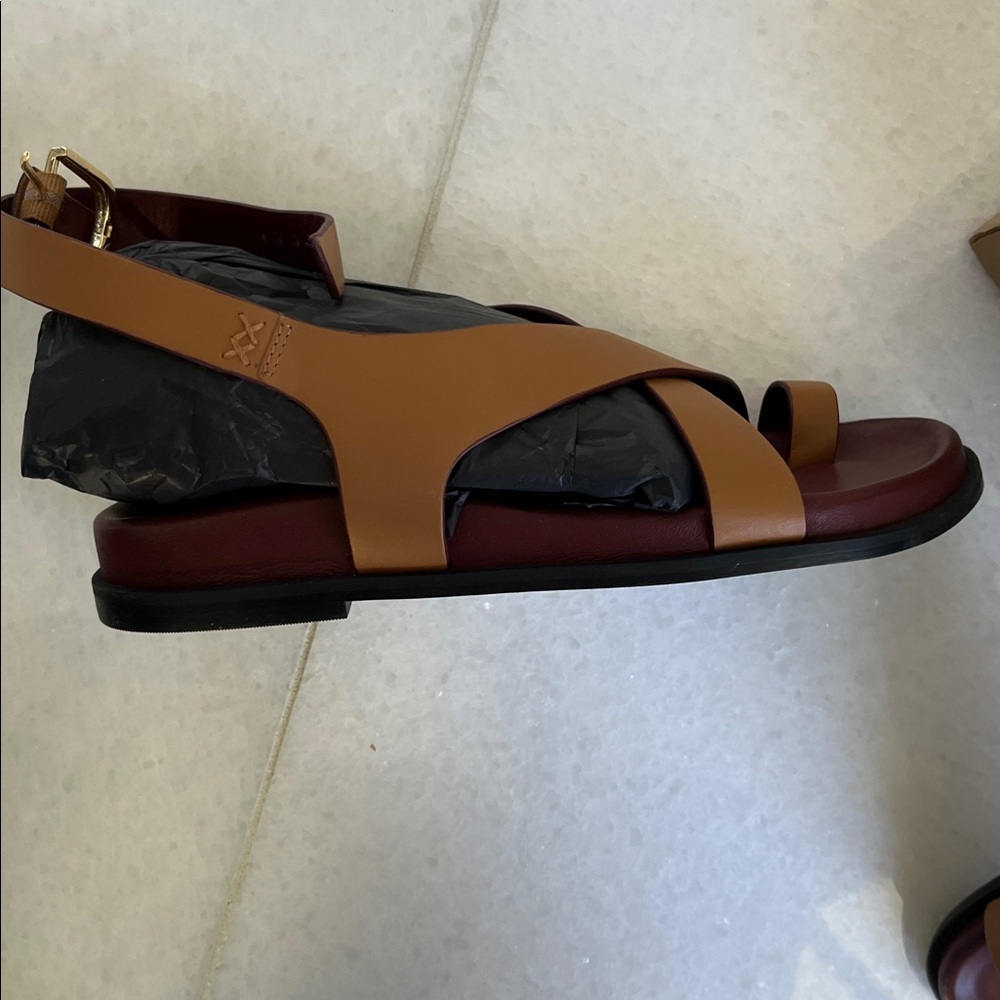 Free People Anya Criss-Cross Footbed Sandals Sz-7 - Picture 10 of 11